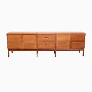 Large Exclusive N-Line Sideboard in Oak by Gebroeders Neirinck, 1968