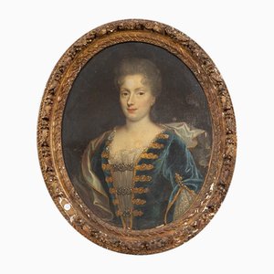 Marie Jeanne Baptiste de Savoy Nemours, Francia, siglo XVIII, óleo sobre lienzo, enmarcado