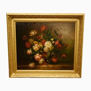 English Artist, Rose Still Life, Oil Painting, Framed