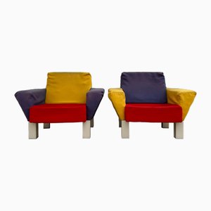 Westside Armchairs by Ettore Sottsass for Knoll, 1983, Set of 2