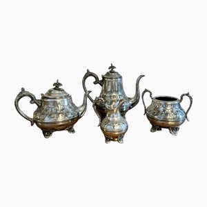 Antique Victorian Tea Set, 1880, Set of 4