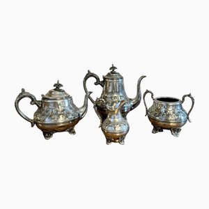 Set da tè antico vittoriano, 1880, set di 4