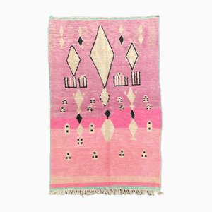 Tappeto marocchino in lana rosa