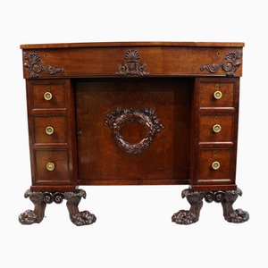 Late 18th Century Mahogany Desk with Carved Feet