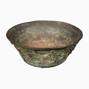 Romanesque Italian Grand Tour Bacchanalian Bowl in Bronze