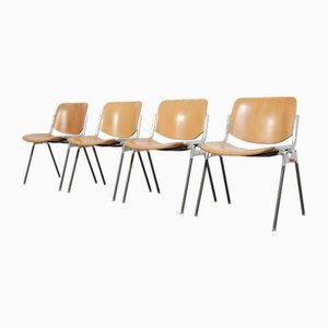 DSC Axis 106 Chairs by Giancarlo Piretti for Castelli, 1970s, Set of 4
