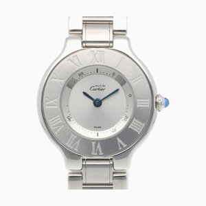 CARTIER Must 21 Uhr Edelstahl Quarz Damen