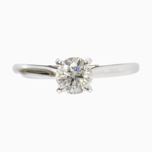 Bague diamant solitaire CARTIER Pt950 platine 0.39ct G VS1 EX 2.8g