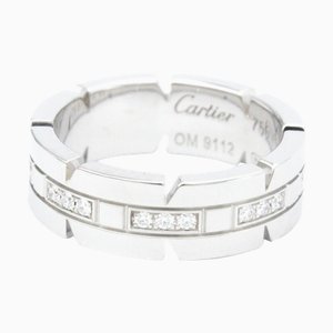 CARTIER Tank Francaise Or blanc [18K] Bague à diamants fantaisie en argent