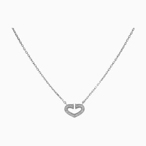 Collana a cuore con ciondolo in oro bianco K18wg di Cartier