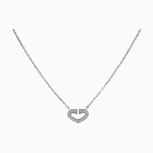 Heart Necklace with Pendant in K18wg White Gold from Cartier
