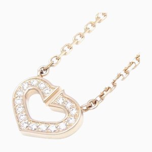 CARTIER C collier coeur diamant B7008400 K18PG or rose 291493