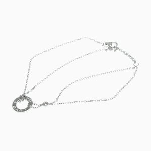CARTIER Love Circle Bracelet B6038100 White Gold [18K] Diamond Charm Bracelet Carat/0.03 Silver