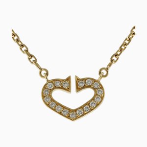 CARTIER C Heart Halskette 18 Karat Gelbgold Diamant Damen