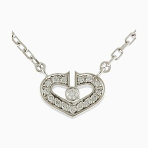 Collar de corazón con diamantes de 18 k para mujer de Cartier