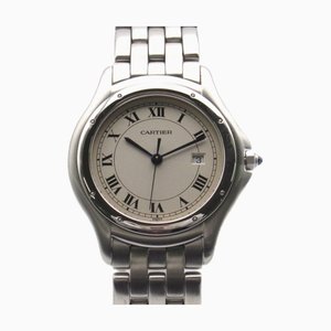 CARTIER PANTHERE Cougar Wrist Watch W35002F5 Quartz Beige Stainless Steel W35002F5