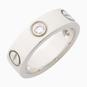 Bague demi-diamant CARTIER Love Clear K18WG[WhiteGold] Clear