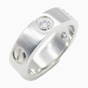 Bague demi-diamant CARTIER Love Clear K18WG[WhiteGold] Clear