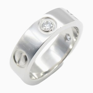 CARTIER Love Halbdiamant Ring Ring Clear K18WG[WhiteGold] Clear