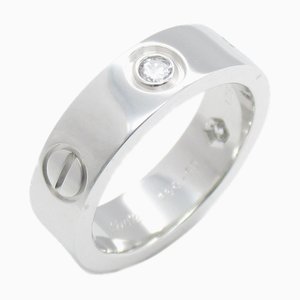 CARTIER Love 3P Diamantring Ring Clear K18WG[WhiteGold] Clear