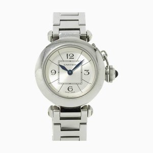 CARTIER Miss Pasha W3140007 Damenuhr Silbernes Zifferblatt Quarz