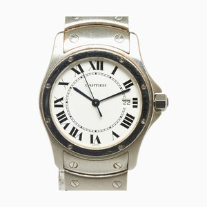 Watch with Quartz White Dial in Stainless Steel from Cartier