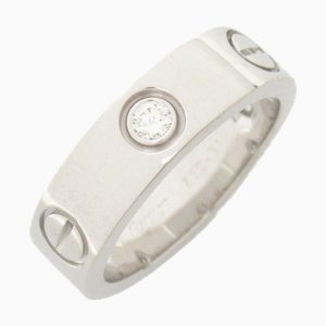 CARTIER Love half diamond ring Ring Clear K18WG[WhiteGold] Clear