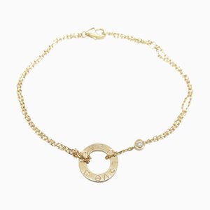 CARTIER love circle diamond bracelet Clear K18PG[Rose Gold] diamond