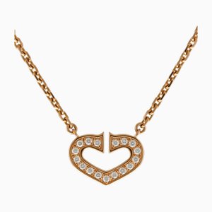 C Heart 18k Gold Diamond Necklace from Cartier