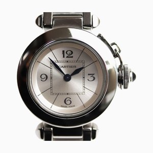 CARTIER Miss Pasha Silver Dial Watch Battery Operated W3140007 Women's