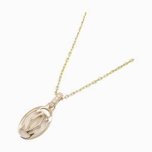 CARTIER Double C Necklace Necklace Clear K18PG[Rose Gold] Clear