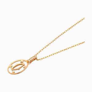 CARTIER Logo double diamond Necklace Necklace Clear K18PG[Rose Gold] Clear
