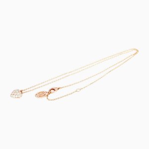 Pave Heart Pink Gold Necklace from Cartier