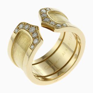 CARTIER 2C C2 anello n. 10 18K K18 oro giallo diamante da donna