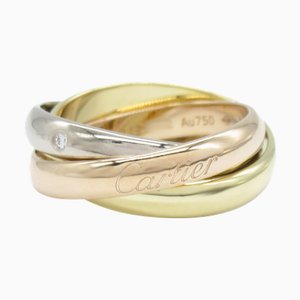 CARTIER Trinity 5P dialing Ring Clear K18 [Oro giallo] K18PG[Oro rosa] Trasparente