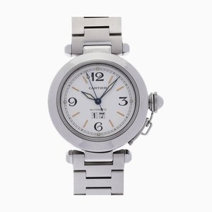 CARTIER Pasha C Big Date Boys SS Watch Automatic White Dial