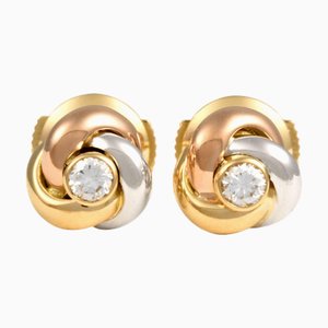 Cartier Baby Trinity Earrings Diamond K18Yg K18Wg K18Pg Women's, Set of 2