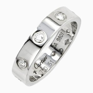 Mini Love 8p Diamond Ring K18wg in oro bianco di Cartier