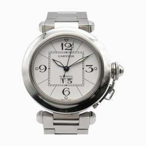 CARTIER Pasha C Big Date Wrist Watch W31055M7 Mechanical Automatic White Stainless Steel W31055M7