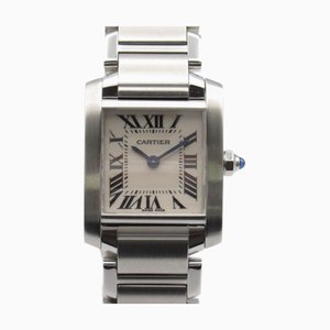 CARTIER Tank Francaise SM Armbanduhr Armbanduhr W51008Q3 Quarz Beige Edelstahl W51008Q3