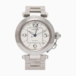 Uhr mit weißem Automatik-Zifferblatt von Cartier