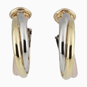 Cartier Trinity Earrings/Earrings K18Yg Yellow Gold K18Pg Pink K18Wg White, Set of 2