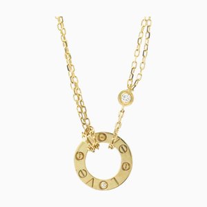 CARTIER Love Circle Necklace B7219500 Yellow Gold [18K] Diamond Men,Women Pendant Necklace