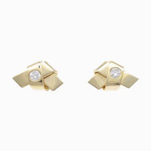 Aretes de diamantes con nudo Cartier Transparente K18Pg [Oro rosa] Transparente, Juego de 2