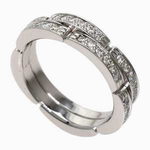 Mailon Panthere Half Diamond Ring in White Gold from Cartier
