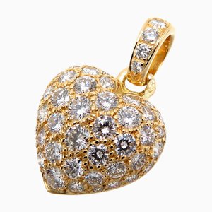 Heart Diamond Ladies Pendant Top in 750 Yellow Gold from Cartier