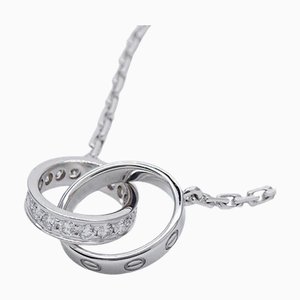 CARTIER Collier Femme 750WG Diamant Baby Love LOVE Or Blanc B7013700 Poli