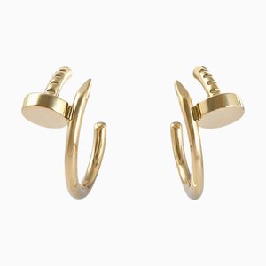 Vintage Yellow Gold Earrings from Cartier, Set of 2