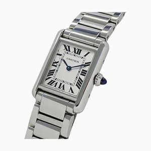 Lady's Quartz & Stainless Steel Tank Must Square Watch from Cartier, 1980s