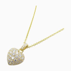 CARTIER Herz-Diamant-Halskette Halskette Clear K18 [Yellow Gold] Clear